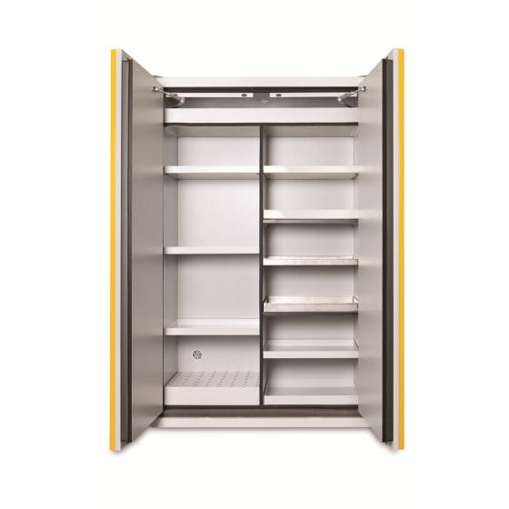 Armoire coupe-feu à compartiments 2 portes avec système de fermeture des portes
