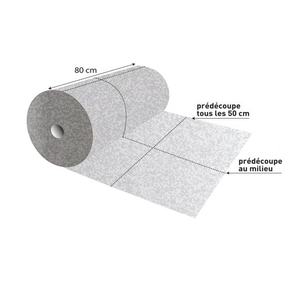 Rouleau absorbant chimique <br> Absorption rapide - 60 m x 80 cm