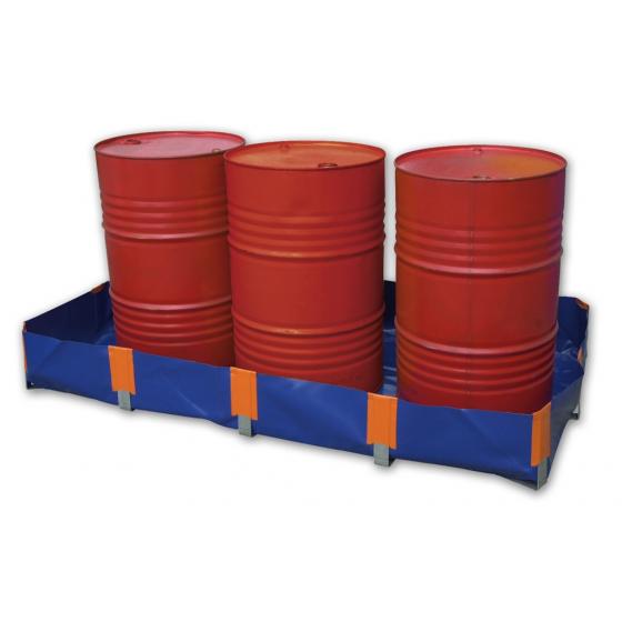 Bac de rétention portable et peu encombrant<br>Rétention : 4000 L
