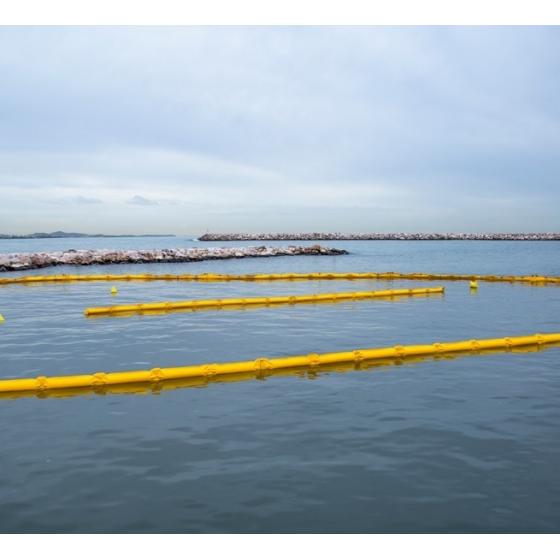 Barrage de confinement type boudin<br>Hauteur totale : 750 mm