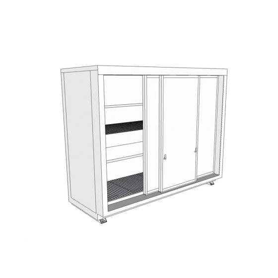 Conteneur isolé de 4 mètres à 2 niveaux