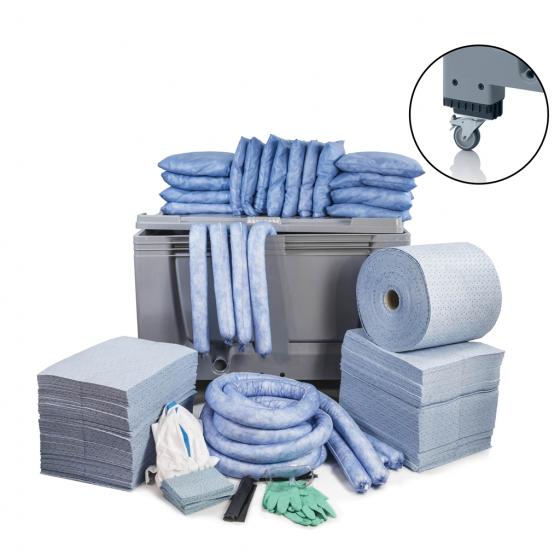Kit anti-pollution hydrocarbure - Caisse palette <br> Absorption : 600 L