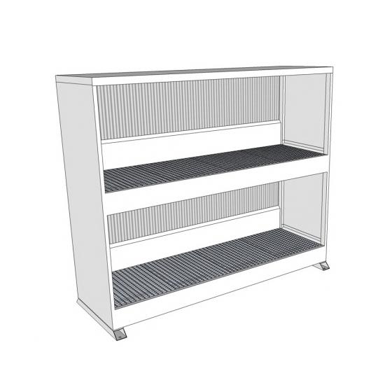 Conteneur de 4 mètres à 2 niveaux sans porte