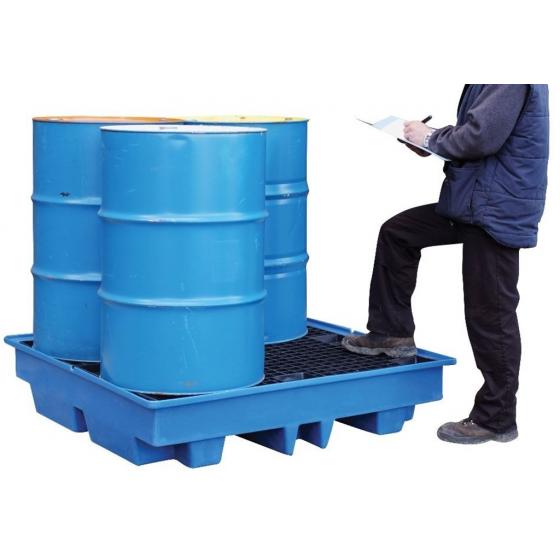 Bac de rétention bleu en polyéthylène (230 L)