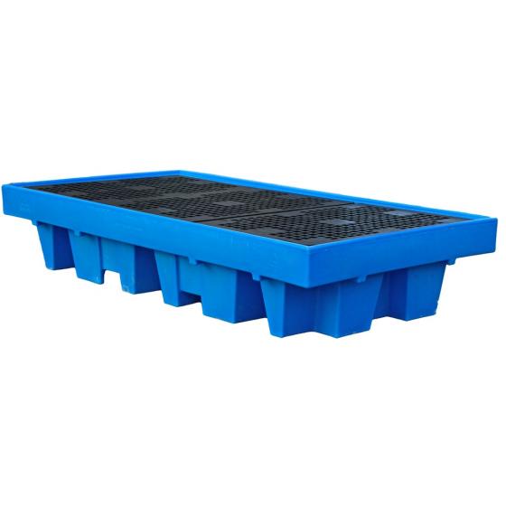 Bac de rétention en plastique pour 2 cuves de 1000 L ou 8 fûts de 200 L