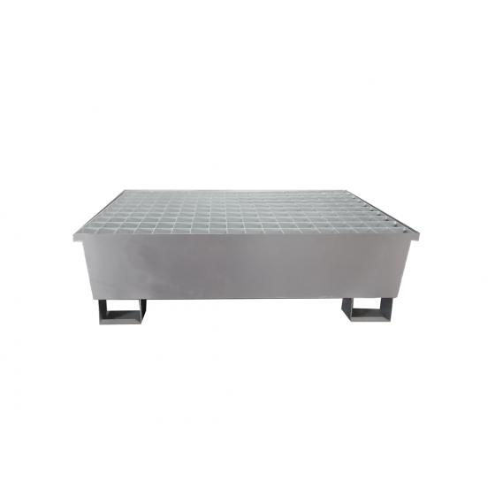 Bac de rétention conique en acier - 2 fûts