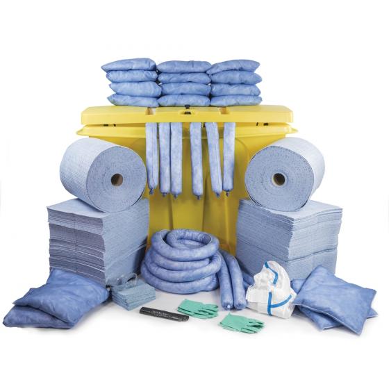 Kit anti-pollution hydrocarbure - Caisse palette <br> Absorption : 800 L
