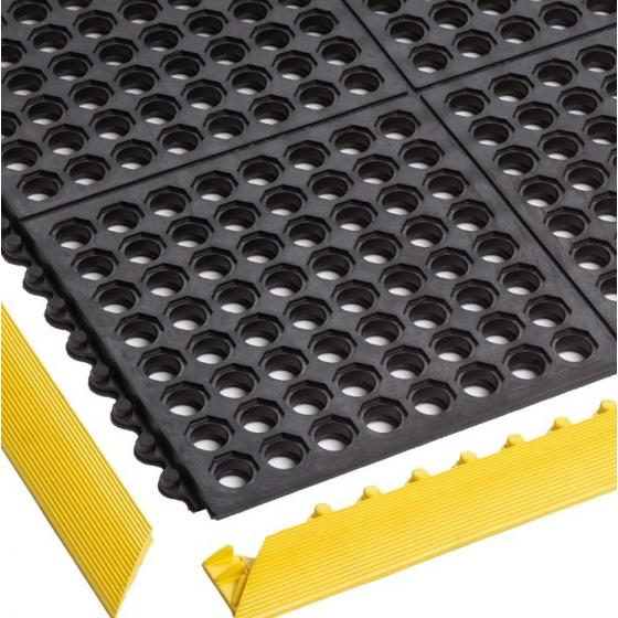 Tapis ergonomique antidérapant - Dalles en caoutchouc <br> Dim : 910 x 910 mm