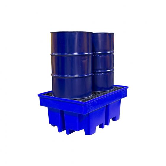 Bac de rétention en plastique - 2 fûts