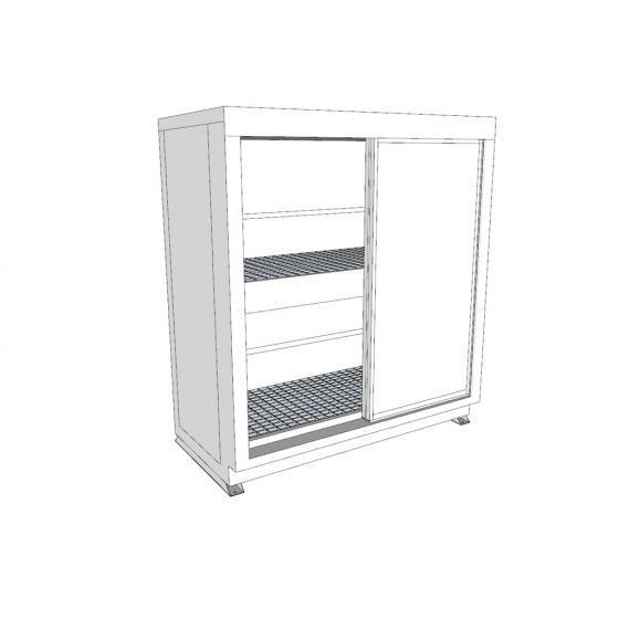 Conteneur isolé 60 mm de 3 mètres, 2 niveaux