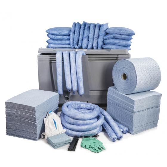 Kit anti-pollution hydrocarbure - Caisse palette <br> Absorption : 600 L