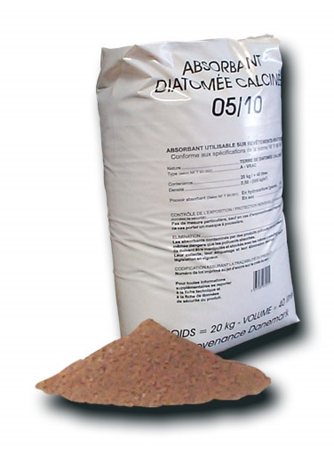 Absorbant huile - granulométrie 15/30 - 5 sacs de 20kg