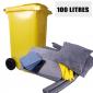 Kit anti-pollution tous liquides - Poubelle <br> Absorption : 100 L