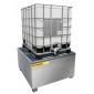 Bac de rétention en inox pour 1 IBC