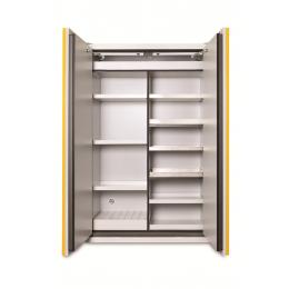 Armoire coupe-feu à compartiments 2 portes avec système de fermeture des portes