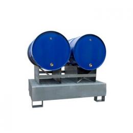 Bac de rétention acier - 2 fûts couchés