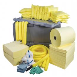 Kit anti-pollution chimique - Caisse palette  Absorption : 600 L
