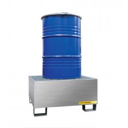 Bac de rétention en inox - 1 fût