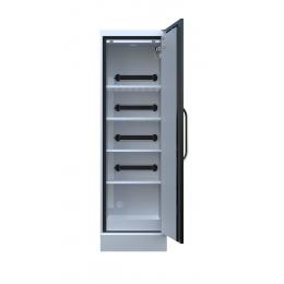 Armoire LithiumVault 1 porte avec racks de prises électriques 16A