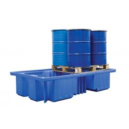 Bac de rétention en plastique  2 cuves de 1000 L ou 8 fûts