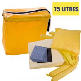 Kit anti-pollution - Produit chimique - Sac - Absorption : 75 L