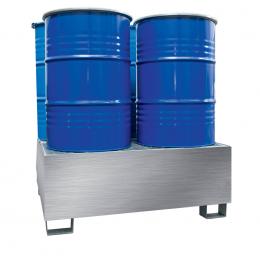 Bac de rétention en inox - 4 fûts
