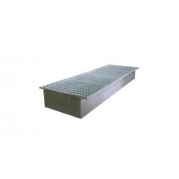 Bac rack épaisseur 3 mm avec caillebotisRétention : 1516 L