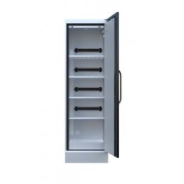 Armoire LithiumVault 1 porte avec racks de prises électriques 16A