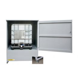 Bac de rétentionen acier fermé 1 cuve 1000 LPieds réglables